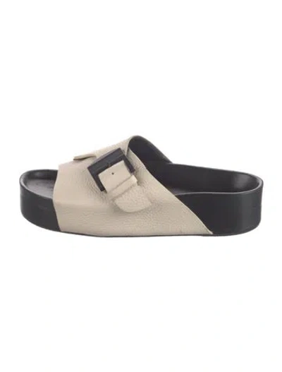 Pre-owned Simon Miller Leather Slides In White