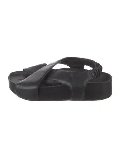 Pre-owned Simon Miller Leather Slingback Sandals In Black