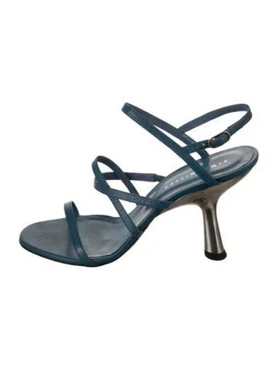 Pre-owned Simon Miller Leather Slingback Sandals In Blue