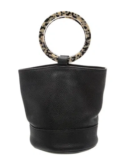 Pre-owned Simon Miller Leather Top Handle Bag In Black