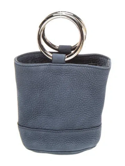 Pre-owned Simon Miller Leather Top Handle Bag In Blue