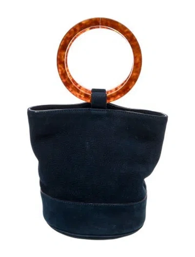 Pre-owned Simon Miller Leather Top Handle Bag In Blue