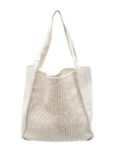Pre-owned Simon Miller Leather Tote In White