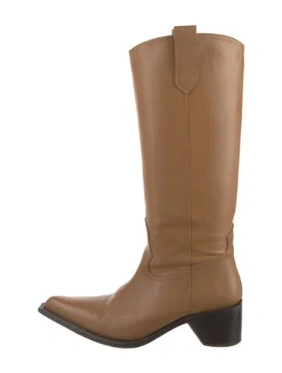 Pre-owned Simon Miller Leather Western Boots In Brown