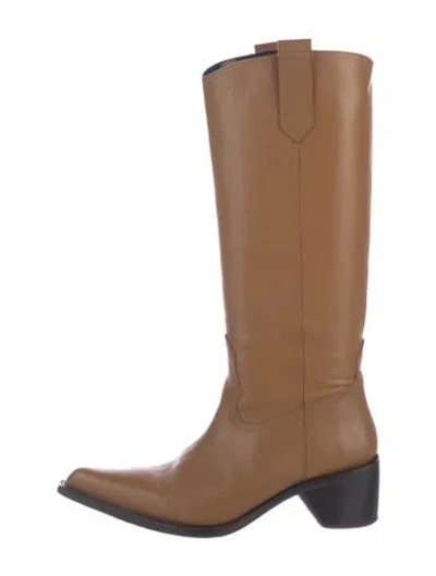 Pre-owned Simon Miller Leather Western Boots In Brown