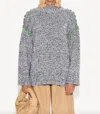 Simon Miller Leith Knit Whipstitch Sweater In Grey