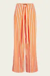 Simon Miller Lima Poplin Pant In Coral Cabana Stripe