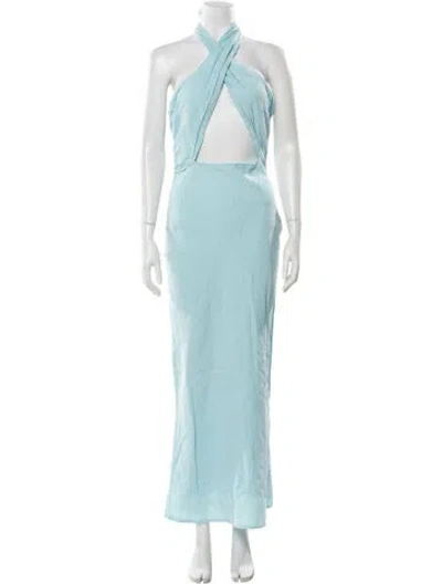 Pre-owned Simon Miller Linen Long Dress In Blue