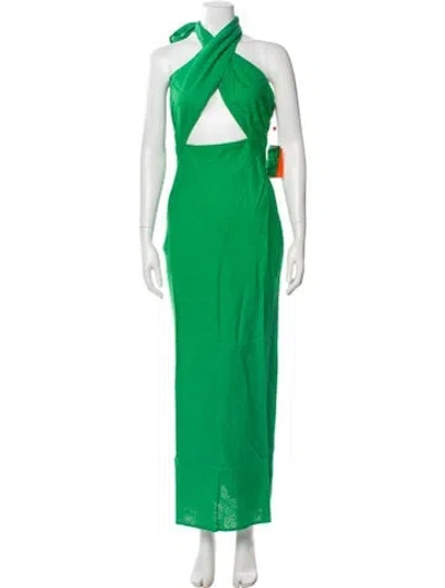 Pre-owned Simon Miller Linen Long Dress W/ Tags In Green