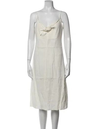 Pre-owned Simon Miller Linen Midi Length Dress In Neutrals