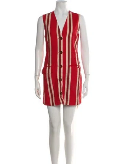Pre-owned Simon Miller Linen Mini Dress In Red
