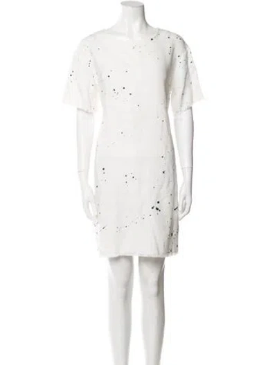 Pre-owned Simon Miller Linen Mini Dress In White