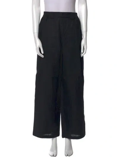 Pre-owned Simon Miller Linen Wide Leg Pants In Black