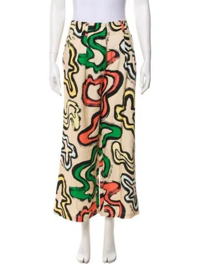 Pre-owned Simon Miller Linen Wide Leg Pants In Multi