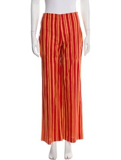Pre-owned Simon Miller Linen Wide Leg Pants In Orange