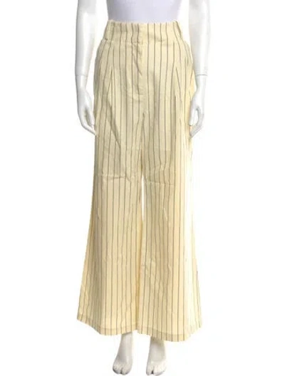 Pre-owned Simon Miller Linen Wide Leg Pants W/ Tags In Yellow