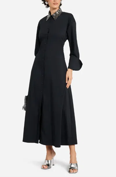 Simon Miller Loch Embellished Maxi Dress In Black