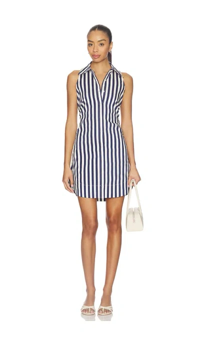 Simon Miller Loch Mini Dress In Navy & Cream