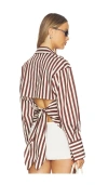Simon Miller Loch Poplin Button Up In Multi