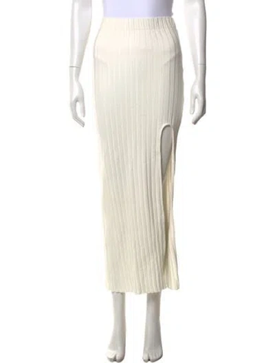 Pre-owned Simon Miller Long Skirt In White