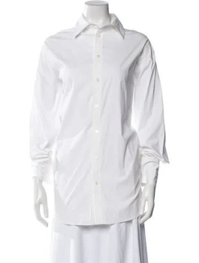 Pre-owned Simon Miller Long Sleeve Button-up Top In Neutral