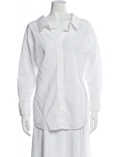 Pre-owned Simon Miller Long Sleeve Button-up Top In Neutral
