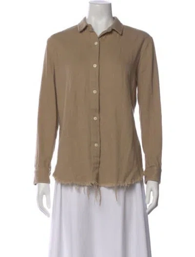 Pre-owned Simon Miller Long Sleeve Button-up Top In Neutral