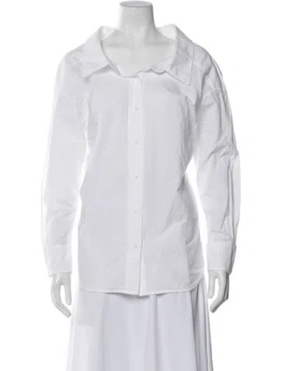 Pre-owned Simon Miller Long Sleeve Button-up Top In Neutral