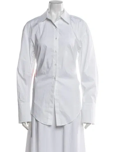 Pre-owned Simon Miller Long Sleeve Button-up Top W/ Tags In Neutral