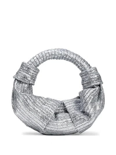 Simon Miller Lopsy Herringbone Mini Bag In Silver