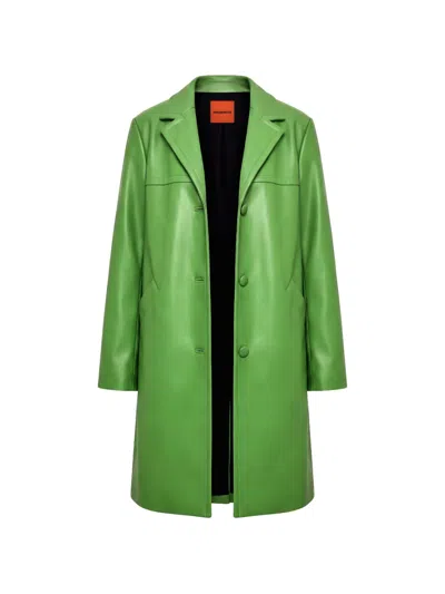 Simon Miller Margot Single-breasted Coat In Green