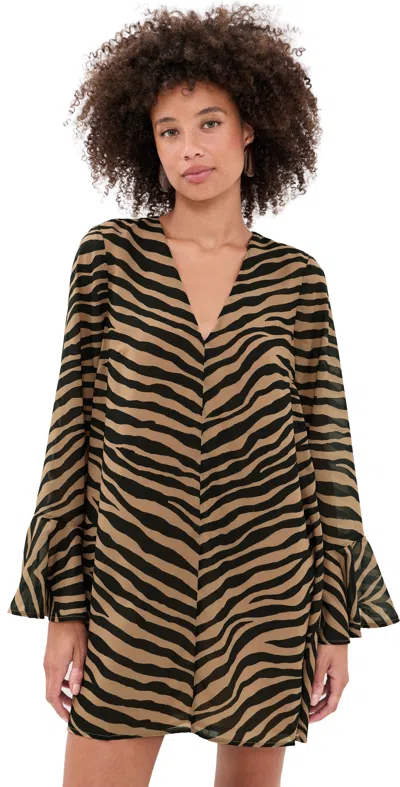 Simon Miller Marion Chiffon Dress Tiger Stripe