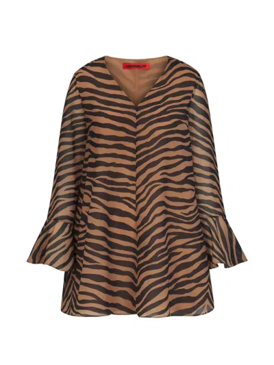 Simon Miller Marion Tiger-print Mini Dress In Animal Print