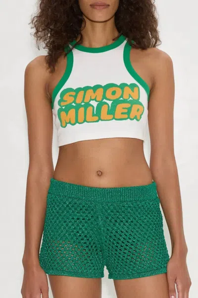 Simon Miller Marzo Crochet Shorts In Gummy Green