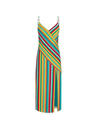 Simon Miller Maude Striped Midi Dress In Multi