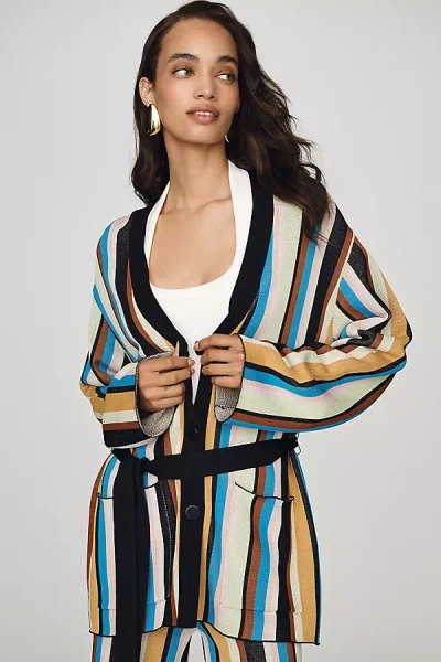 Simon Miller Max Belted Cardigan In Multicolor
