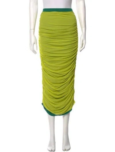 Pre-owned Simon Miller Mesh Accents Midi Length Skirt In Green