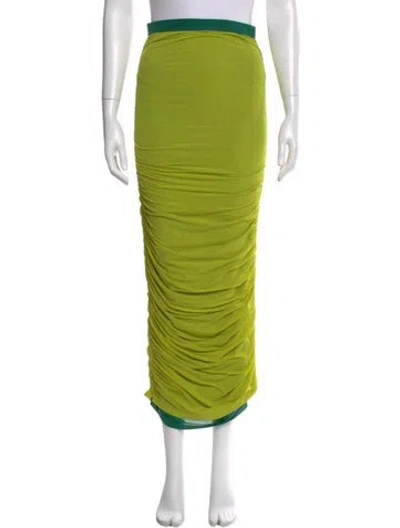 Pre-owned Simon Miller Mesh Accents Midi Length Skirt In Green