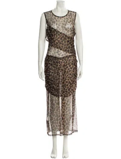 Pre-owned Simon Miller Mesh Long Dress In Multi