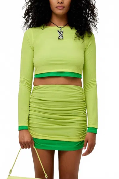 SIMON MILLER MESH MIMSY TOP IN LIME