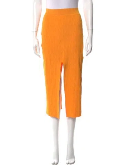 Pre-owned Simon Miller Midi Length Skirt In Orange