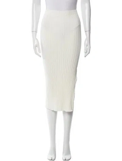 Pre-owned Simon Miller Midi Length Skirt In White