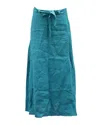 Simon Miller Midi Skirt In Teal Linen In Green