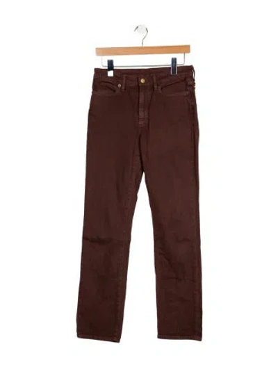 Pre-owned Simon Miller Mid-rise Straight Leg Jeans In Brown