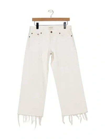 Pre-owned Simon Miller Mid-rise Straight Leg Jeans In White