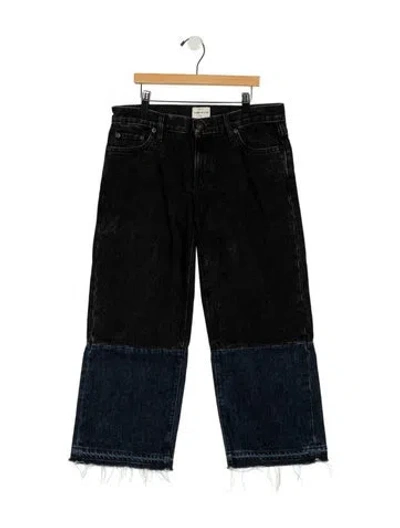 Pre-owned Simon Miller Mid-rise Wide Leg Jeans In Black