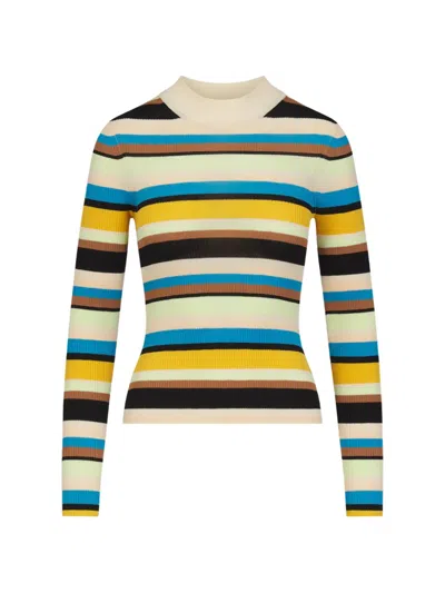 Simon Miller Mika Striped Long-sleeve Top In Multi