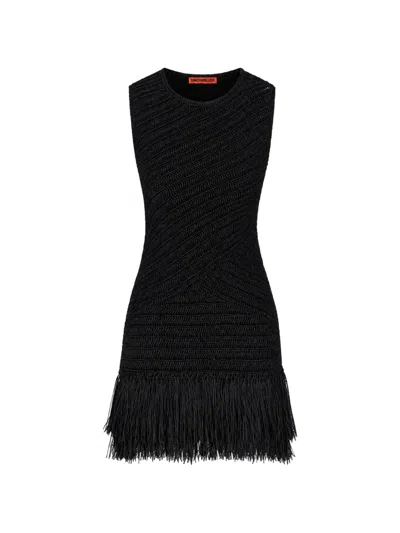 Simon Miller Mira Crochet Mini Dress In Black