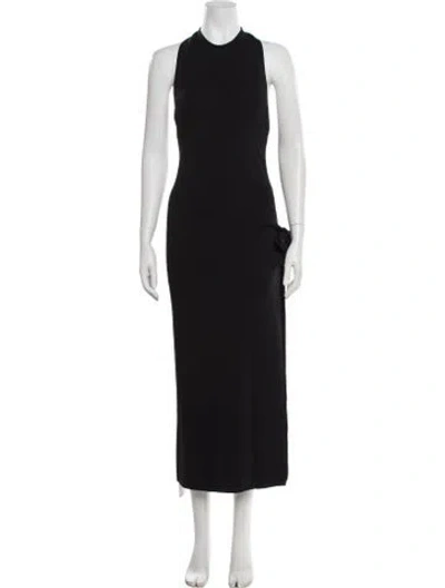 Pre-owned Simon Miller Mock Neck Long Dress In Black