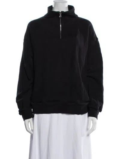 Pre-owned Simon Miller Mock Neck Long Sleeve Sweatshirt In Black